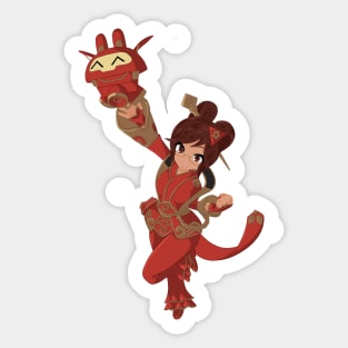 Mei and snowball Sticker